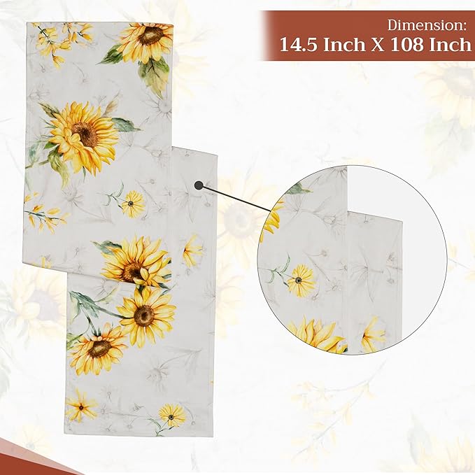 Maison d' Hermine Table Runner 100% Cotton Double Layer Table Runners 108 - Image 4