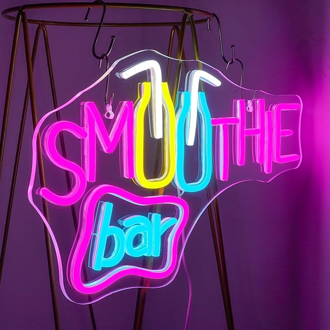 Looklight Smoothie Bar Neon Sign, Words Neon Signs - Image 8
