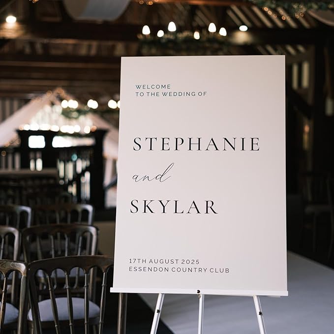 Welcome Wedding Sign Personalized, Luxury Wedding Sign Decorations Signage 12" - Image 2