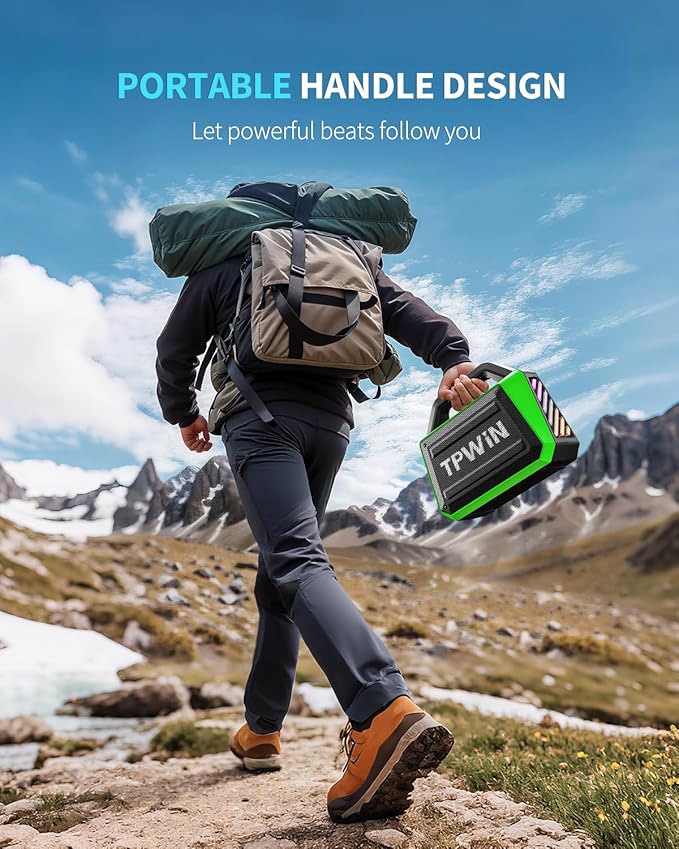 Bluetooth Speaker - 80W Loud Rugged Outdoor Speakers - Image 7