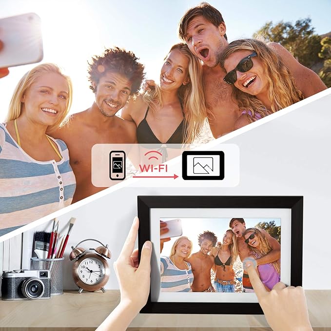 AEEZO Digital Picture Frame 10.1 Inch 1280x800 IPS Touch Screen WiFi Smart - Image 6