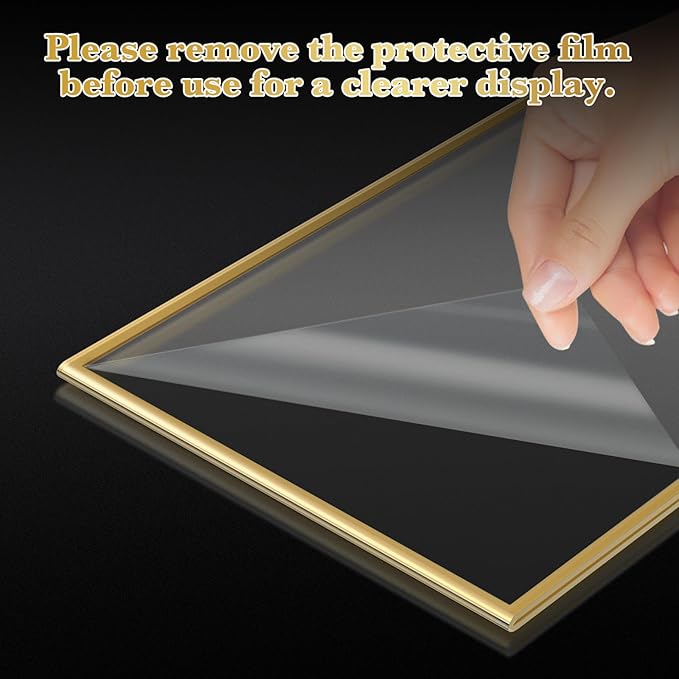 Acrylic Gold Sign Holders 5x7, 12 Pack Wedding Gold Table Number Holders - Image 9