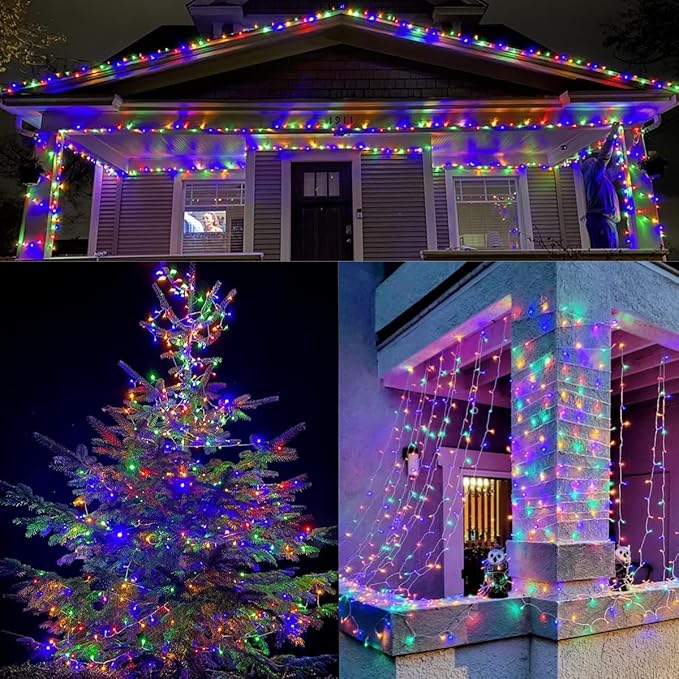 YEGUO 165ft 500 LED Christmas Lights Outdoor Waterproof, 8 Modes Twinkle Tree - Image 7
