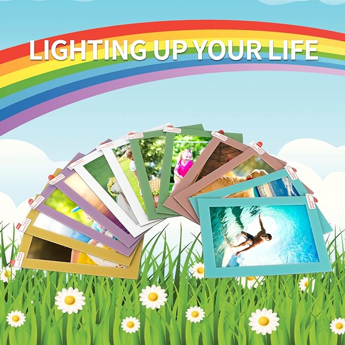 CRUGLA 12 Packs Colorful 4x6 Magnetic Picture Frames - Image 9
