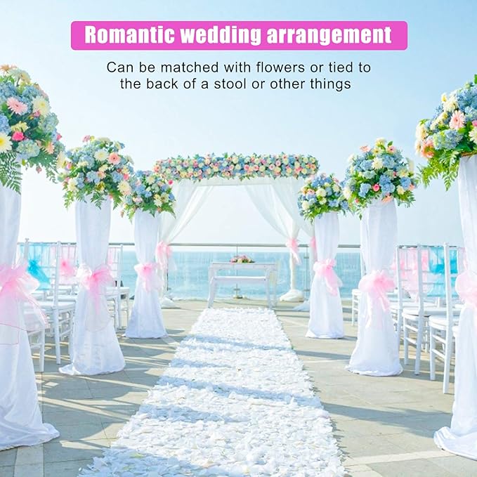 Crystal Organza Tulle Sheer Fabric Backdrop Curtains - Image 4
