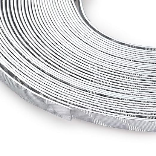 Fashewelry 32.8 Feet 5mm Aluminum Flat Artistic Wire Silver Bendable Metal - Image 2