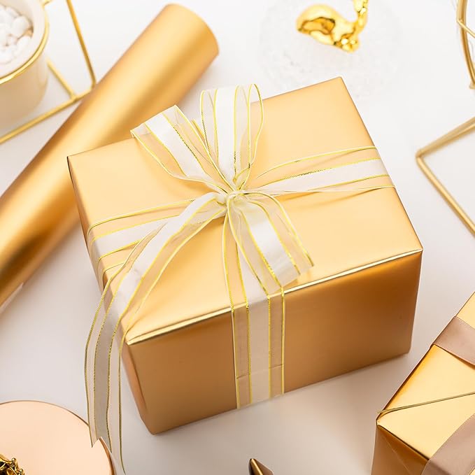 Garbendy Gift Wrapping Paper Roll-Solid Color Pearly-Lustre Paper, Valentine's - Image 3