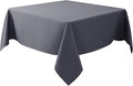Biscaynebay Textured Fabric Square Tablecloths 70x70 Inches, Dark Grey Water by Biscaynebay
