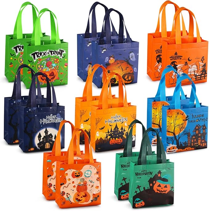 PARSUP Halloween Trick or Treat Bags, Halloween Party Supplies, 7.9 * 7.9 * by PARSUP