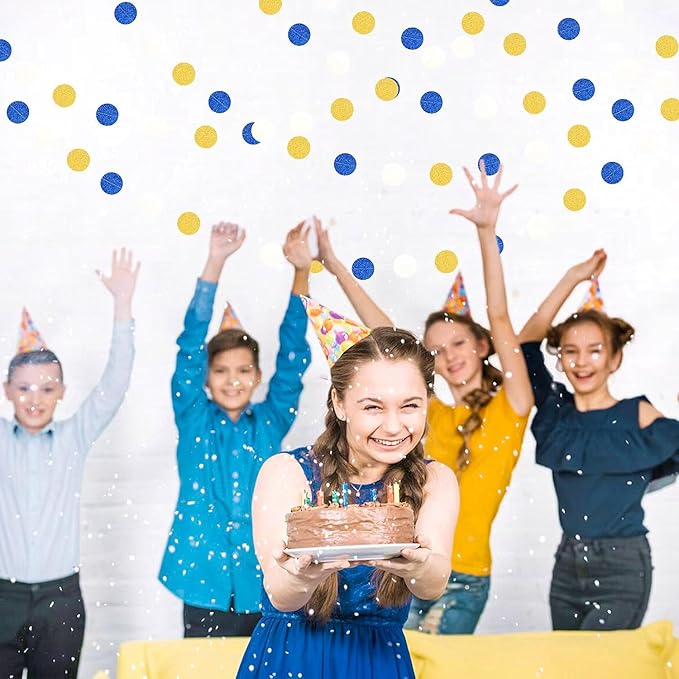 Navy-Blue White-Gold Birthday Party-Decorations Streamers - 52FT Graduation - Image 6