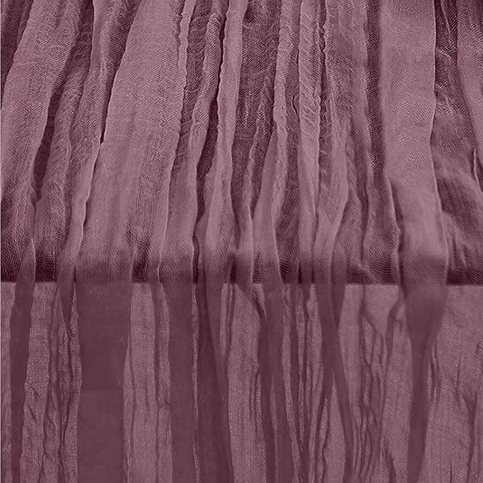 6 Pack Dusty Purple Cheesecloth Table Runner 35x120 Inch 10Ft Rustic Gauze - Image 6