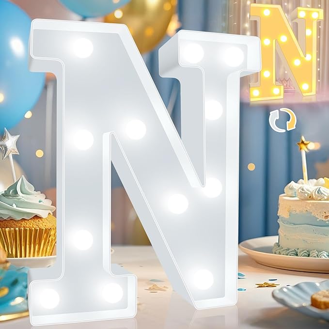 Pooqla LED Marquee Letter Lights, Warm White and Cool White Decorative Lighted by Pooqla