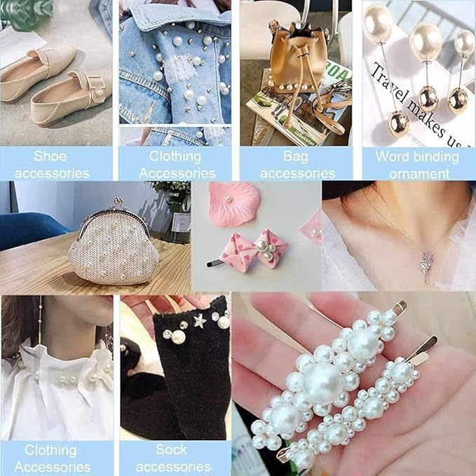 500pcs Pearl Beads Bulk, 10mm White Faux Pearl Bead - Image 7
