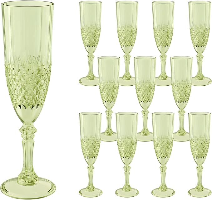 Plastic Champagne Flutes, for Weddings Bachelor Parties Toasting and Events by LEYIQUCHAMPAGNEWINEGLASSES