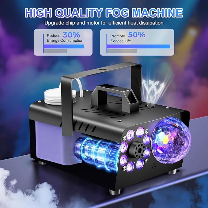 1200W Fog Machine, Halloween Smoke Machine Fog - Image 5