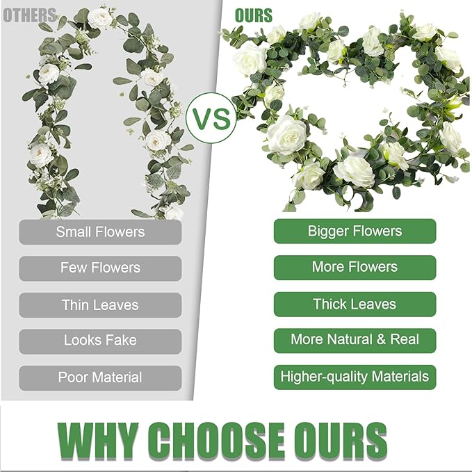 6FT Artificial Eucalyptus Garland - Image 5