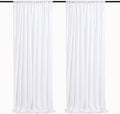 White Sequin Backdrop 2 Panels Curtains 2FTx8FT Party Backdrop Glitter Birthday by QueenDream