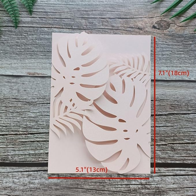 MillaSaw Flower Laser Cut Invitations Pink Plame Invitation Jacket - Image 3