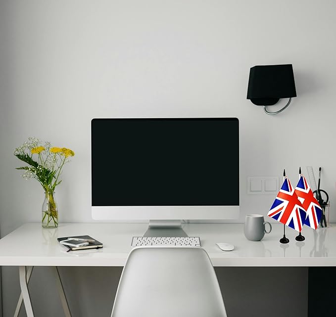 UK Britain Desk Flag, 12 Pack British Table Office Flag - Image 4