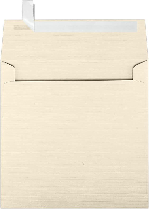 LUXPaper Square Invitation Envelopes | Peel & Press | 6 1/2" x 6 1/2" | Natural by LUXPaper