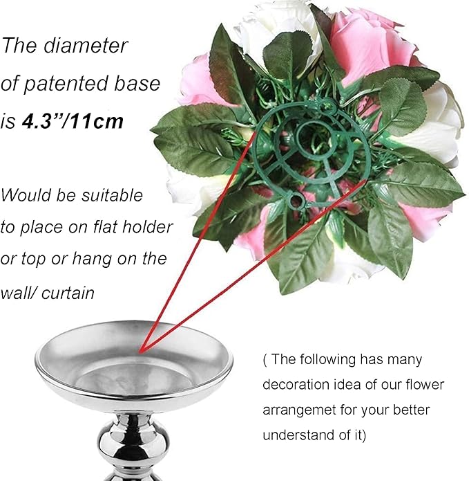Flower Balls Wedding Rose Centerpieces: 6 Pcs Fake Flowers - Image 5
