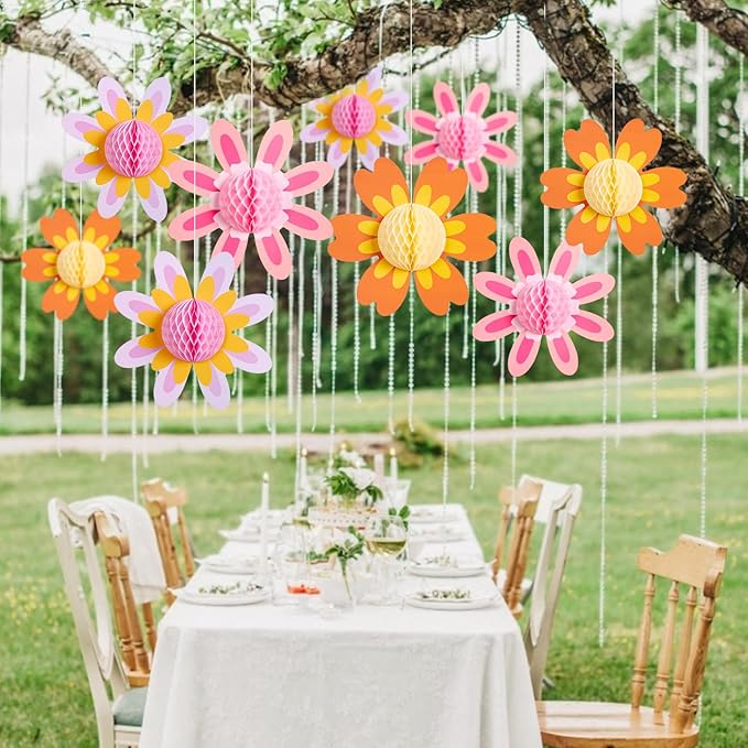 SUNBEAUTY 9 PCS 10 Inches Daisy Birthday Party Decorations - Image 4