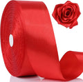 NESCCI 100 Yards Ribbon, 1-1/2 Inch Red Satin Ribbon, Single Face Satin Ribbons by NESCCI