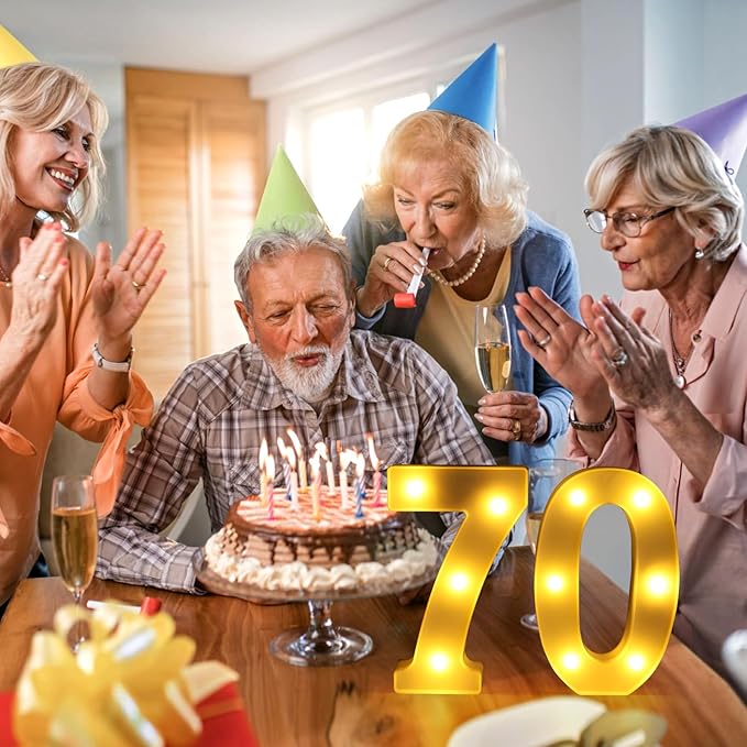 70th Birthday Decorations for Women Men, Happy 70 Birthday Decorations for - Image 6