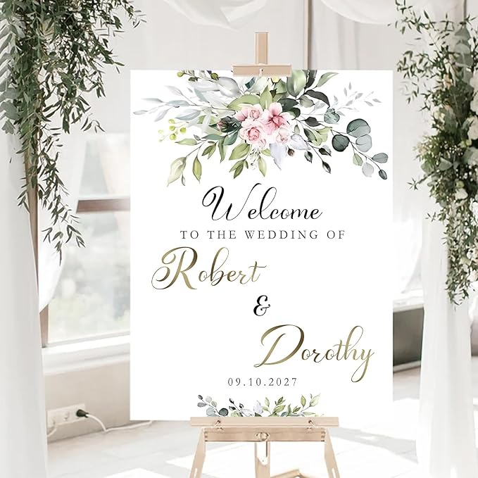 Welcome To Our Wedding Sign, Custom Wedding Welcome Sign, Engagement Party - Image 2