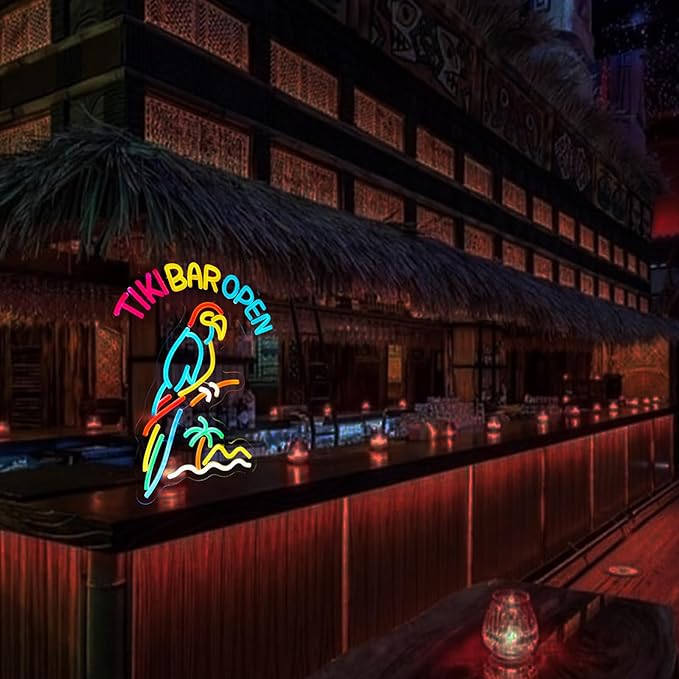 Tiki Bar Parrot Neon Sign for Wall Decor Hawaii Beach Bar LED Sign - Image 6