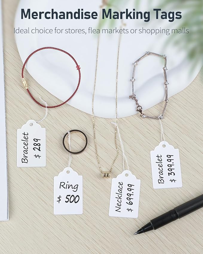Uniclife 500 Pcs Writable Price Labels 1.8 Inch White Marking Tags - Image 5
