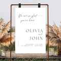 Welcome Wedding Sign Personalized, Personalized Wedding Welcome Sign Minimalist by CENOVACY