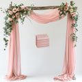 Wokceer Wedding Arch Draping Fabric 6 Panels 28.7" x 20FT Blush Drapes Sheer by Wokceer