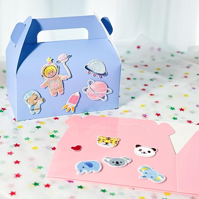 UnicoPak 30 Pack Baby Blue Gable Treat Boxes Party Favor Goodie Bag Boxes - Image 4