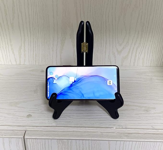 VERNUOS 4 pcs 7 Inch Wooden Display Stand Plate Holder Easels Dish Rack Photo - Image 4