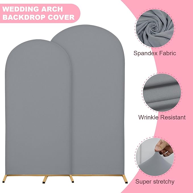 7.2FT Wedding Arch Covers Arch Backdrop Cover Arch Stand Covers Set Arch Cover - Image 4