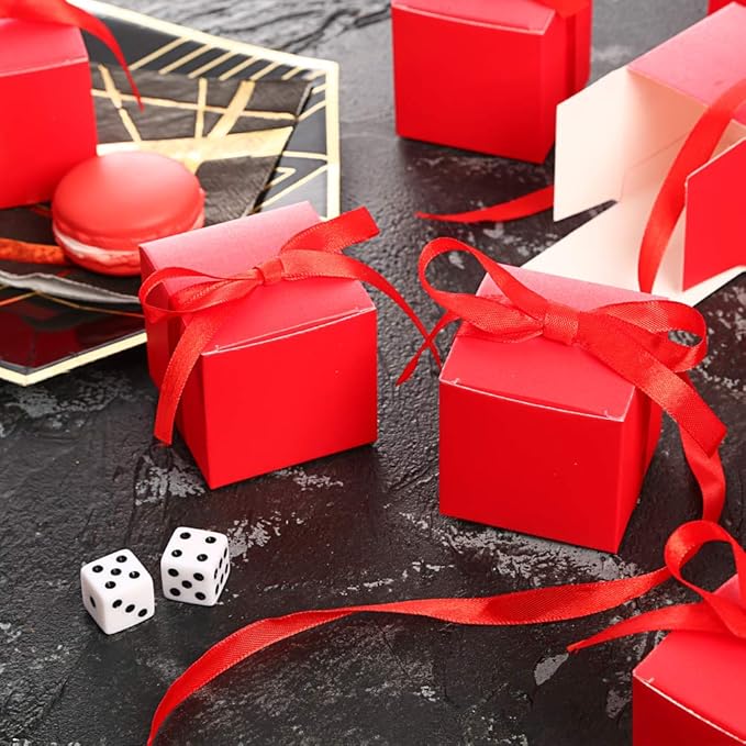 AWELL Red Gift Candy Box Bulk 2x2x2 inches - Image 2