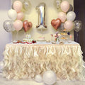 Luxury Organza Mesh Table Skirt Draping Floating Romance by BTFHOME