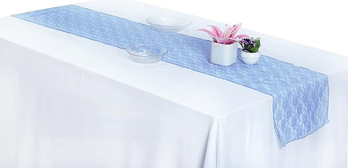 MDS Pack of 20 Wedding 12 x 108 inches Lace Table Runner - Image 3