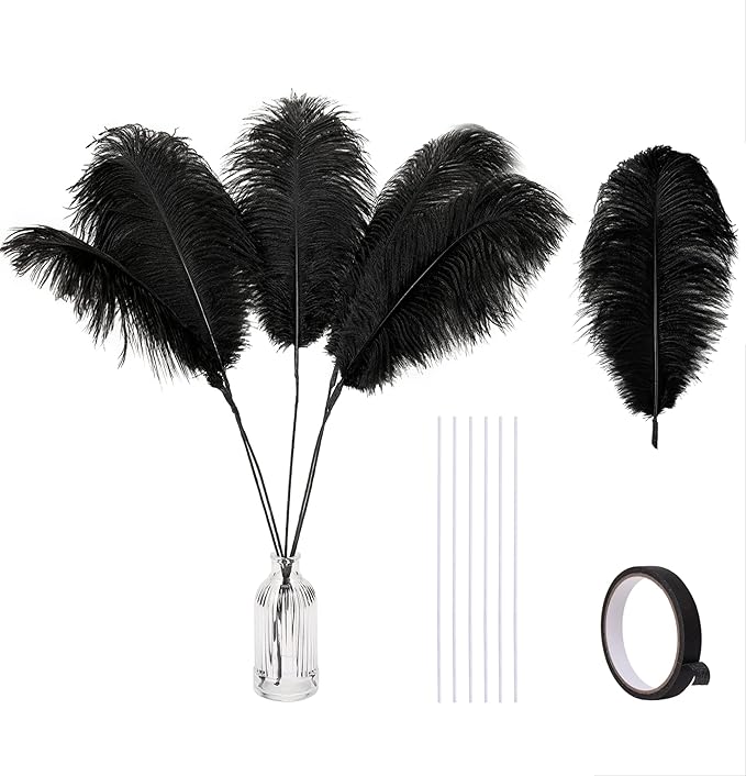 Holmgren Black Ostrich Feathers Bulk by Holmgren