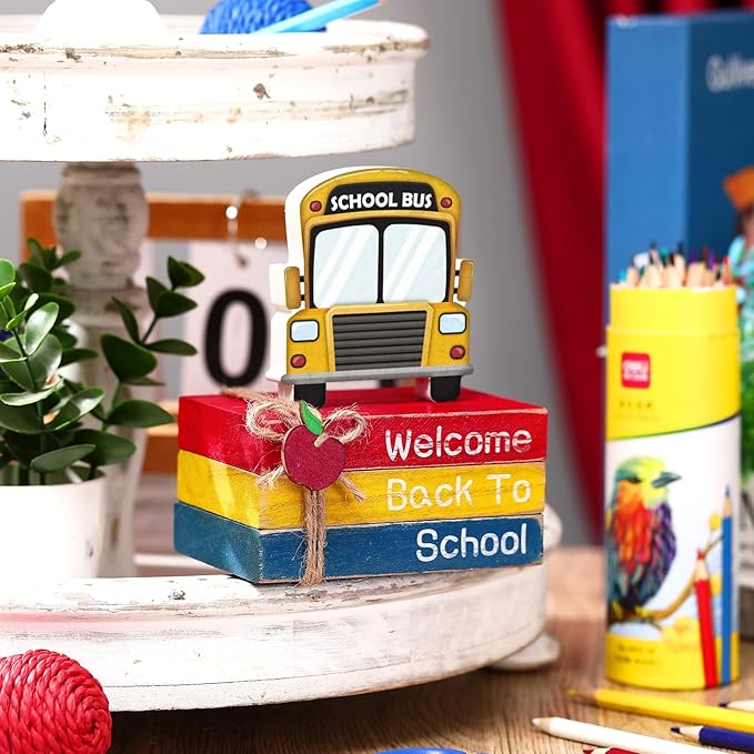 4 Pcs Back to School Table Decorations First Day of School Tiered Tray - Image 6