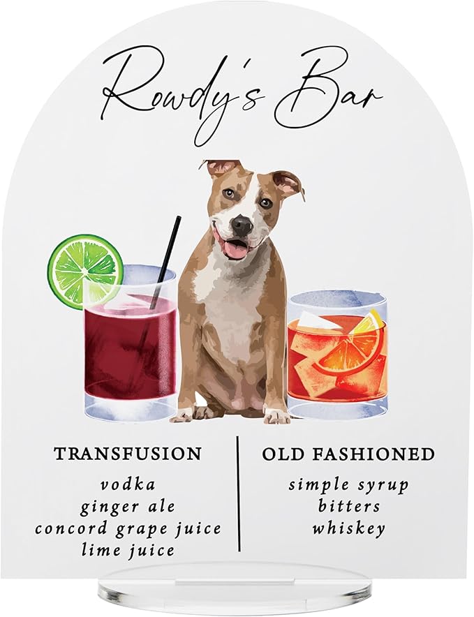 Pet Signature Drink Wedding Signs by Elation+Factory+Co.