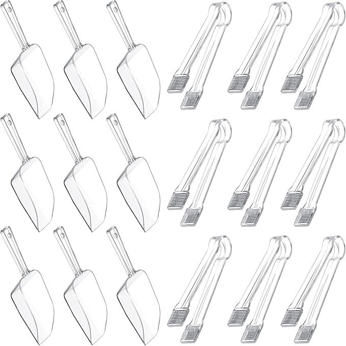 Roshtia 18 Pcs Plastic Serving Tongs Mini Kitchen Tongs Utility and Plastic by Roshtia