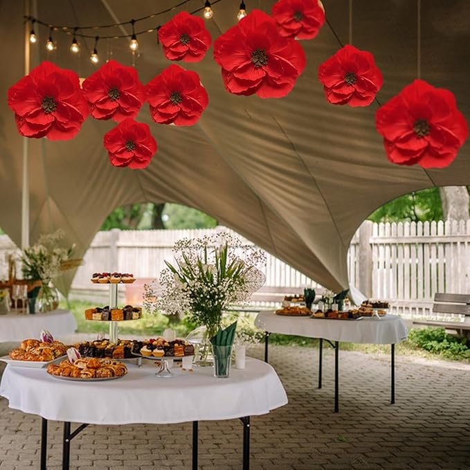 BRT Bearingshui Red Paper Flowers Decoration - Image 3