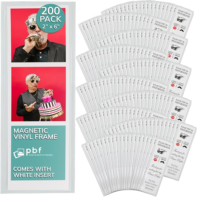 pbf PHOTO BOOTH FRAMES 2x6 Magnetic Picture Frames by pbfPHOTOBOOTHFRAMES