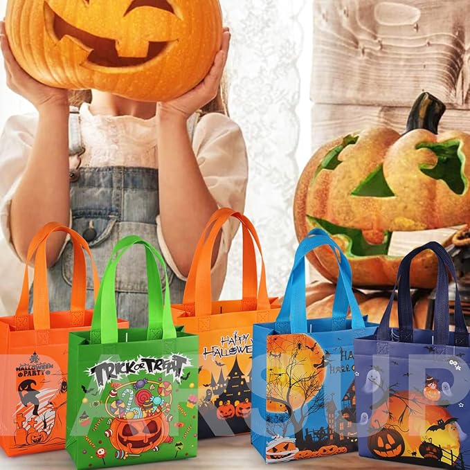 PARSUP Halloween Trick or Treat Bags, Halloween Party Supplies, 7.9 * 7.9 * - Image 4