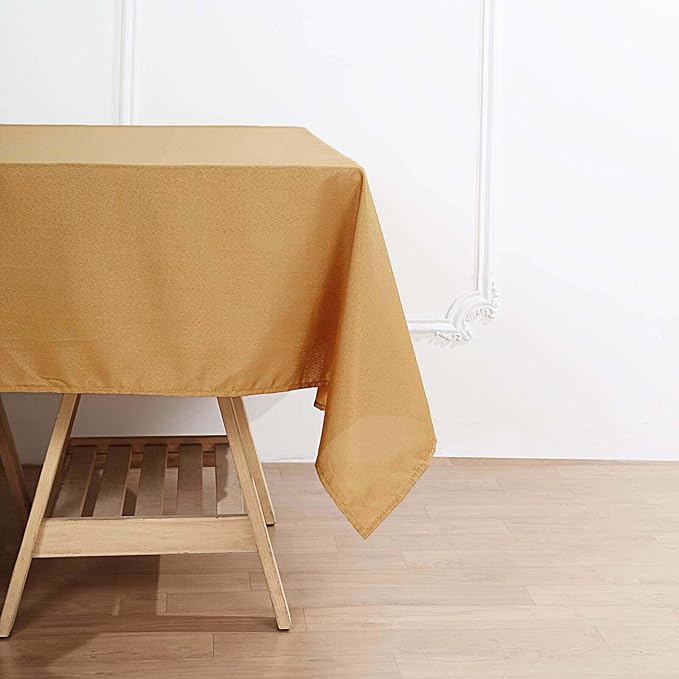 Efavormart 70" Square Linens Gold Wholesale Linens Polyester Square Linen - Image 6