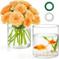 2Pcs Glass Cylinder Vases for Centerpieces by TBWIND