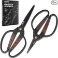 Garden Flower Bonsai Scissors, Walnut Wide Handles Pruning Gardening Scissors by PERWIN