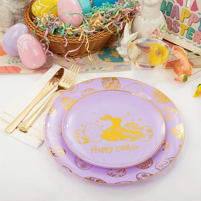 Festiva 175Pcs Easter Plates and Napkins Disposable - Image 3